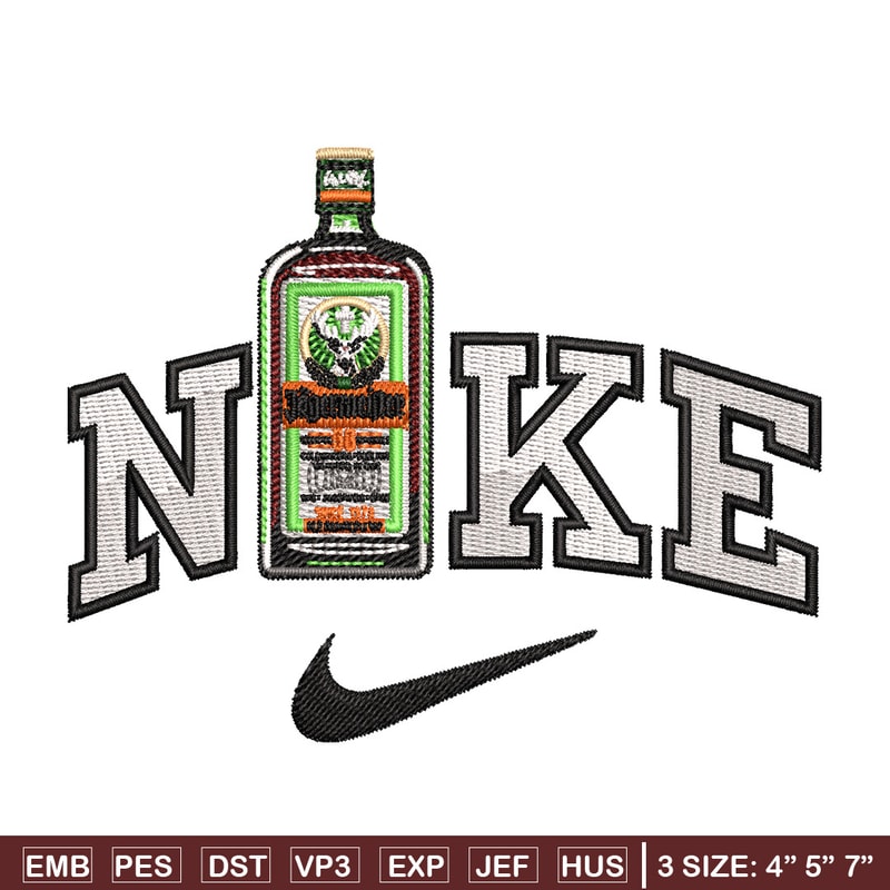 Bottle x nike logo embroidery design, Nike embroidery, Embroidery file, Embroidery shirt, Nike design, Digital download.jpg