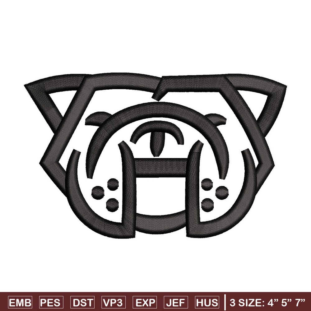 Bull dog embroidery design, Bull embroidery, Embroidery file, Embroidery shirt, Emb design, Digital download.jpg