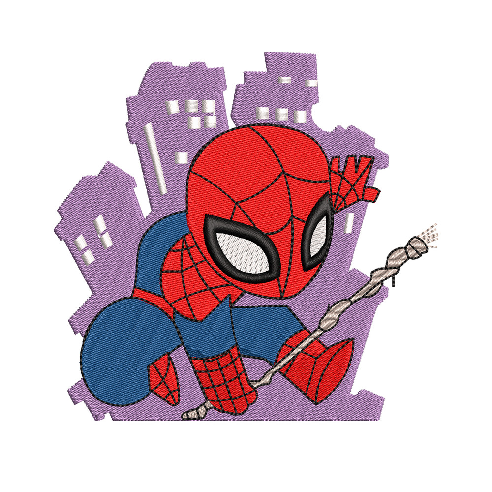 Spaiderman chibi logo embroidery design, Spaiderman chibi embroidery, Embroidery shirt, logo design, Instant download.jpg