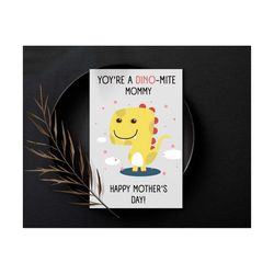 mother's day card from kid|toddler|baby|kids, dinosaur mother's day card, happy mother's day cute ,mothers day card, kid