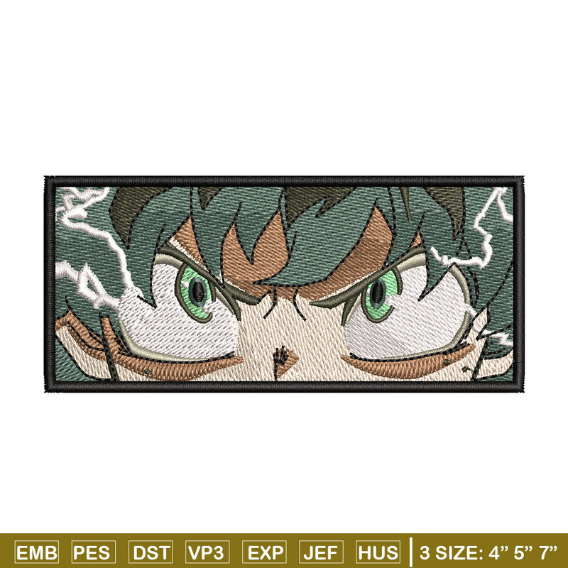 Deku eyes embroidery design, Mha embroidery, Anime design, Embroidery shirt, Embroidery file, Digital download.jpg