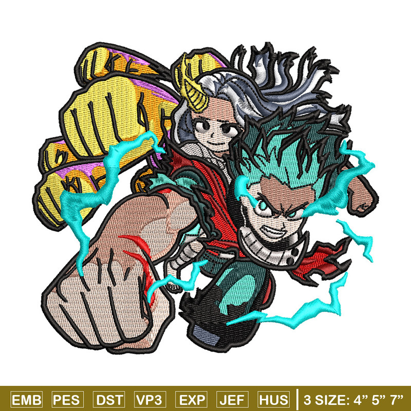 Deku punch embroidery design, Mha embroidery, Anime design, Embroidery shirt, Embroidery file, Digital download.jpg