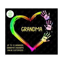personalizable grandma heart ,grandma heart design ,grandma mom nana mama abuela design png ,sublimation print files
