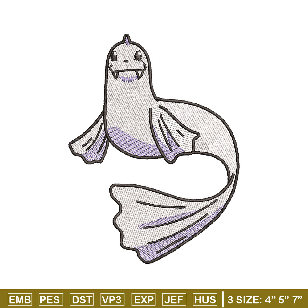 Dewgong embroidery design, Pokemon embroidery, Anime design, Embroidery shirt, Embroidery file,Digital download.jpg
