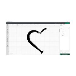 half a heart template, digital file, instant download, svg, png