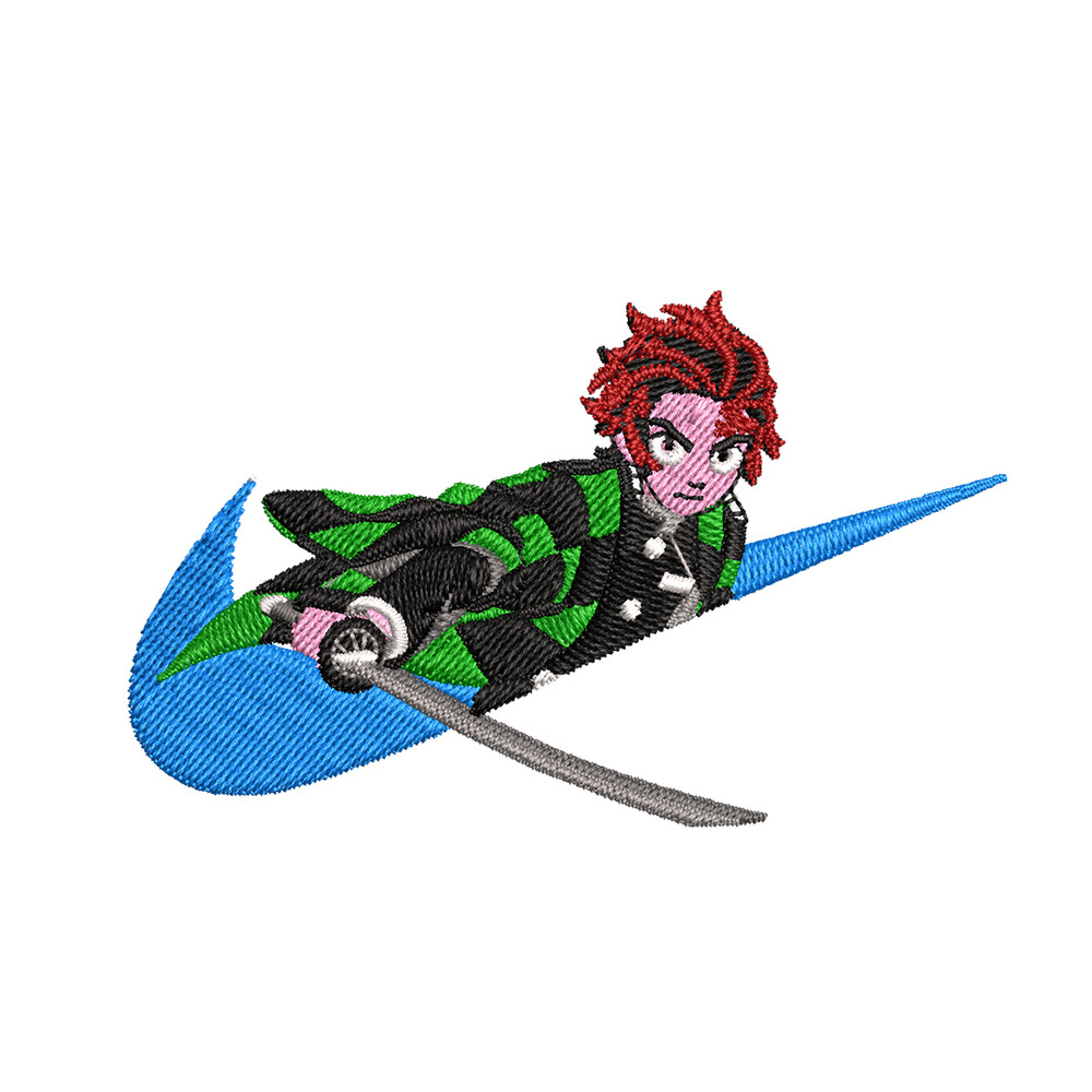 Tanjiro sword Nike embroidery design, Kimetsu no Yaiba embroidery, Nike design, anime design, Digital download.jpg