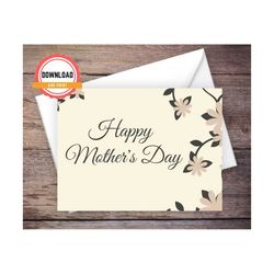 printable mother's day card | happy mothers day card | instant download mothers day card | pdf png jpg