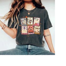 comfort colors retro halloween ghost tarot card shirt, retro halloween shirt, retro western shirt, halloween shirt, spoo
