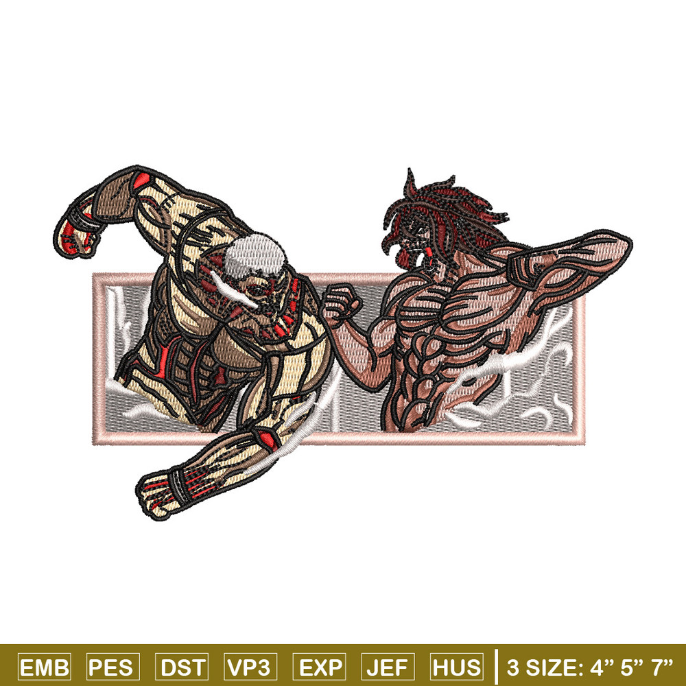 Eren x reiner embroidery design, Aot embroidery, Anime design, Embroidery shirt, Embroidery file, Digital download.zip.jpg