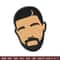 Drake face embroidery design, Drake embroidery, Embroidery file, Embroidery shirt, Emb design,Digital download.jpg