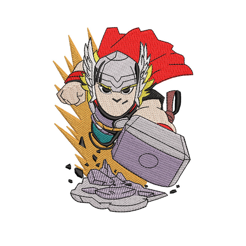 Thor cartoon logo embroidery design, Thor embroidery, logo design, Embroidery shirt, cartoon shirt, Instant download.jpg