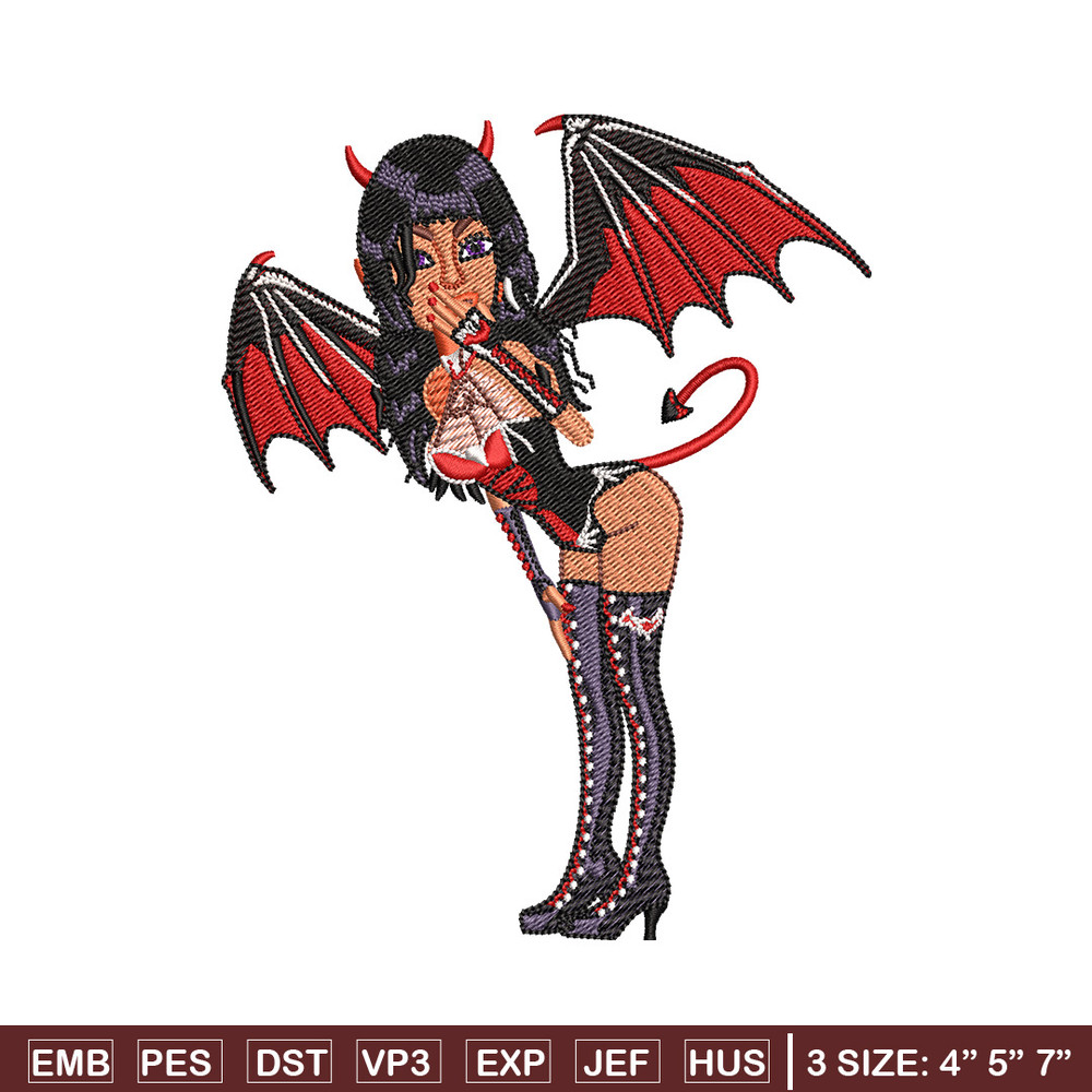 Evil girl embroidery design, Evil girl embroidery, Embroidery file,Embroidery shirt, Emb design, Digital download.jpg