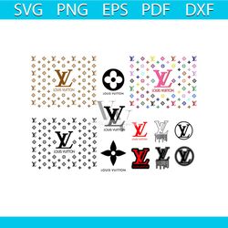 louis vuitton logo bundle svg, brand svg, lv svg, louis vuitton pattern svg, louis vuitton svg, dripping louis vuitton l