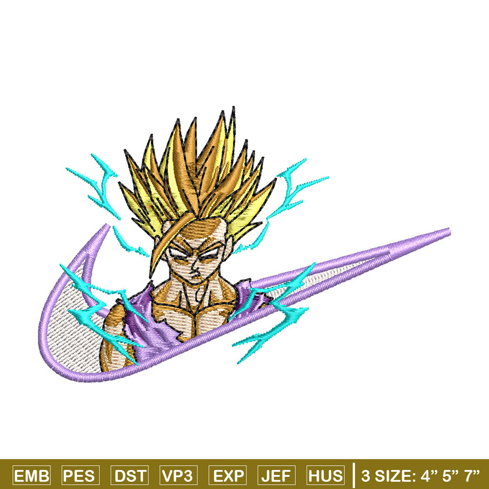 Gohan nike embroidery design, Dragonball embroidery, Nike design, Embroidery shirt, Embroidery file, Digital download.jpg