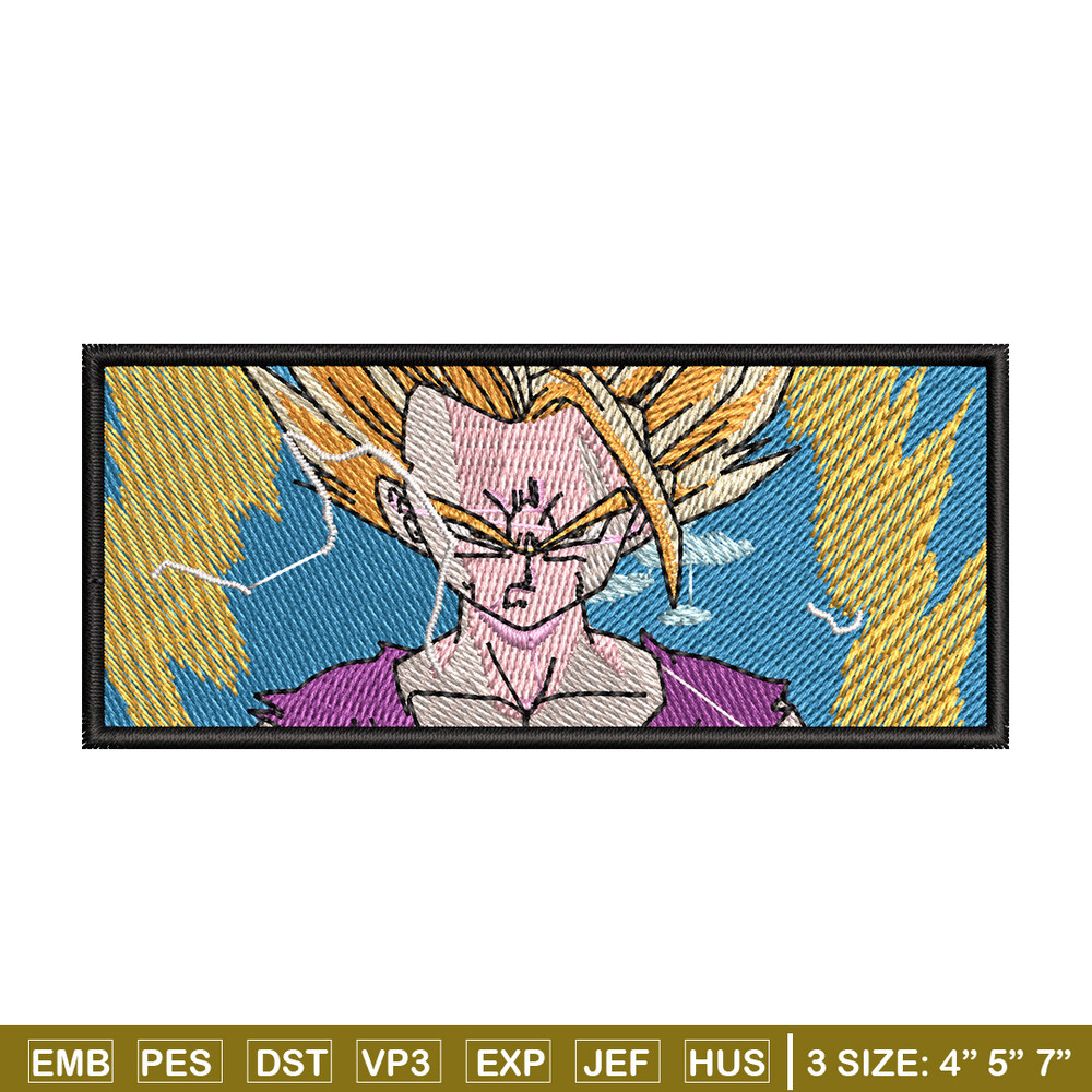 Gohan ssj embroidery design, Dragonball embroidery, Anime design, Embroidery shirt, Embroidery file,Digital download.jpg