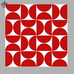 red on white mid century modern geometric shapes sublimation png download