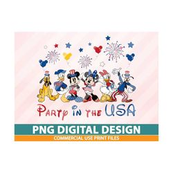 mouse friends party in the usa png, 4th of july png, usa png , retro america png, american flag png, fourth of july png
