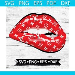 louis vuitton supreme lips svg, brand svg, louis vuitton svg, supreme svg, lips svg, lv brand svg, louis vuitton pattern