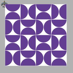 violet on white mid century modern geometric shapes sublimation png download