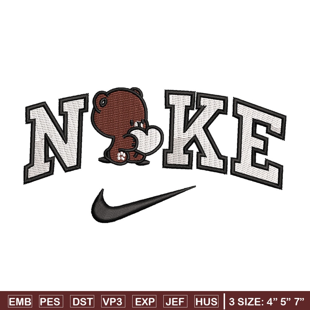 Heart bear nike embroidery design, Bear embroidery, Embroidery file, Embroidery shirt, Nike design, Digital download.jpg