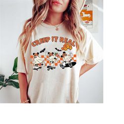 halloween mickey creep it real shirt, disney mickey ghost shirt, halloween spooky shirt, mickey boo shirt, disney hallow