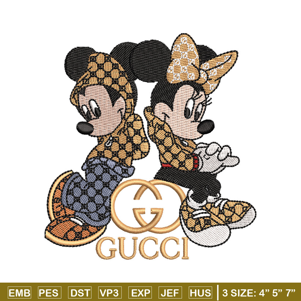 Gucci couple embroidery design, Mickey embroidery, Embroidery shirt, Embroidery file, Anime design, Digital download.jpg