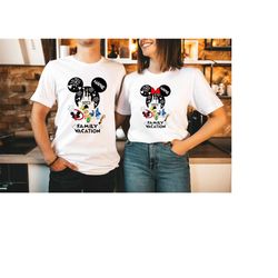 custom 2023 matching disney family vacation shirts,  personalized disney family vacation shirt, disneyland t-shirt, mick