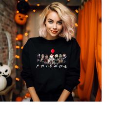 halloween friends sweatshirt, horror movie killers sweat, spooky halloween sweater, spooky season gift, spooky friends s