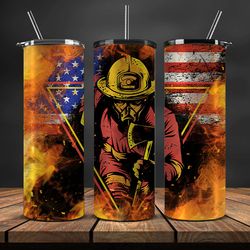 firefighter tumbler wrap , fire rescue fireman 03