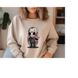 cute halloween killers sweat, halloween jason sweater, jason voorhees sweat, horror movie killers sweat, cute halloween