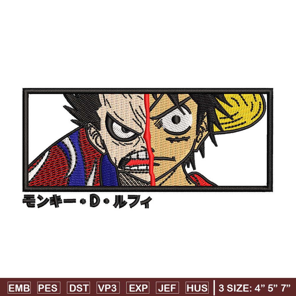 Luffy gear 4 embroidery design, One piece embroidery, Embroidery file, Embroidery shirt, Emb design, Digital download.jpg