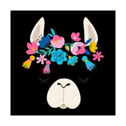 cute llama with flower svg, flower svg, cute llama svg, flowers svg, birthday gift svg, gift for girl svg, flower lovers