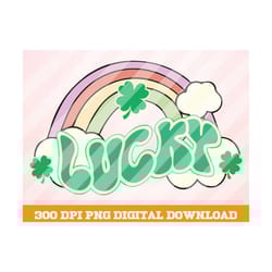 retro lucky png, lucky png, shamrock png, retro png, st patrick's day png, lucky clover png, retro lucky png, sublimatio