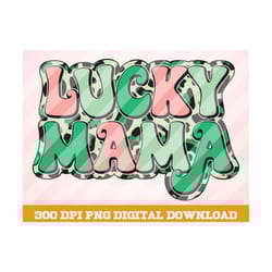lucky mama png, trending png, shamrock png,leopard lucky png, st patrick's day png, lucky clover png, retro lucky png, s
