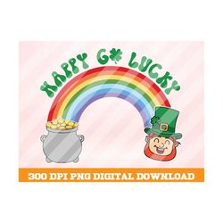Happy Go Lucky png, Trending png, Shamrock png, Retro png, St Patrick's Day png, Lucky Clover Png, Retro Lucky Png, Subl