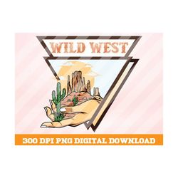 wild west png, western png, desert cactus png, desert png, hippie png, retro png, cactus png, vintage designs, sublimati
