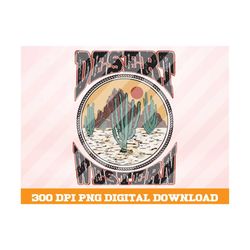 western desert png, western png, desert cactus png, desert png, hippie png, retro png, cactus png, vintage designs, subl