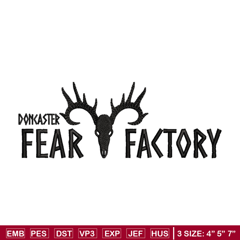 Fear factory logo embroidery design, logo embroidery, logo design, Embroidery shirt, logo shirt, Instant download.jpg