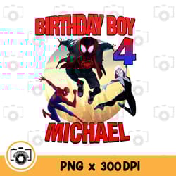 spidey birthday boy png. instant download files for printing, graphic, and more