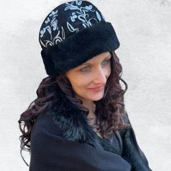 handmade eco-friendly suede embroidered hat