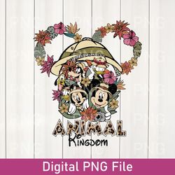 retro disney animal kingdom mickey and friends digital download, disney mickey safari png, vintage safari mode trip png
