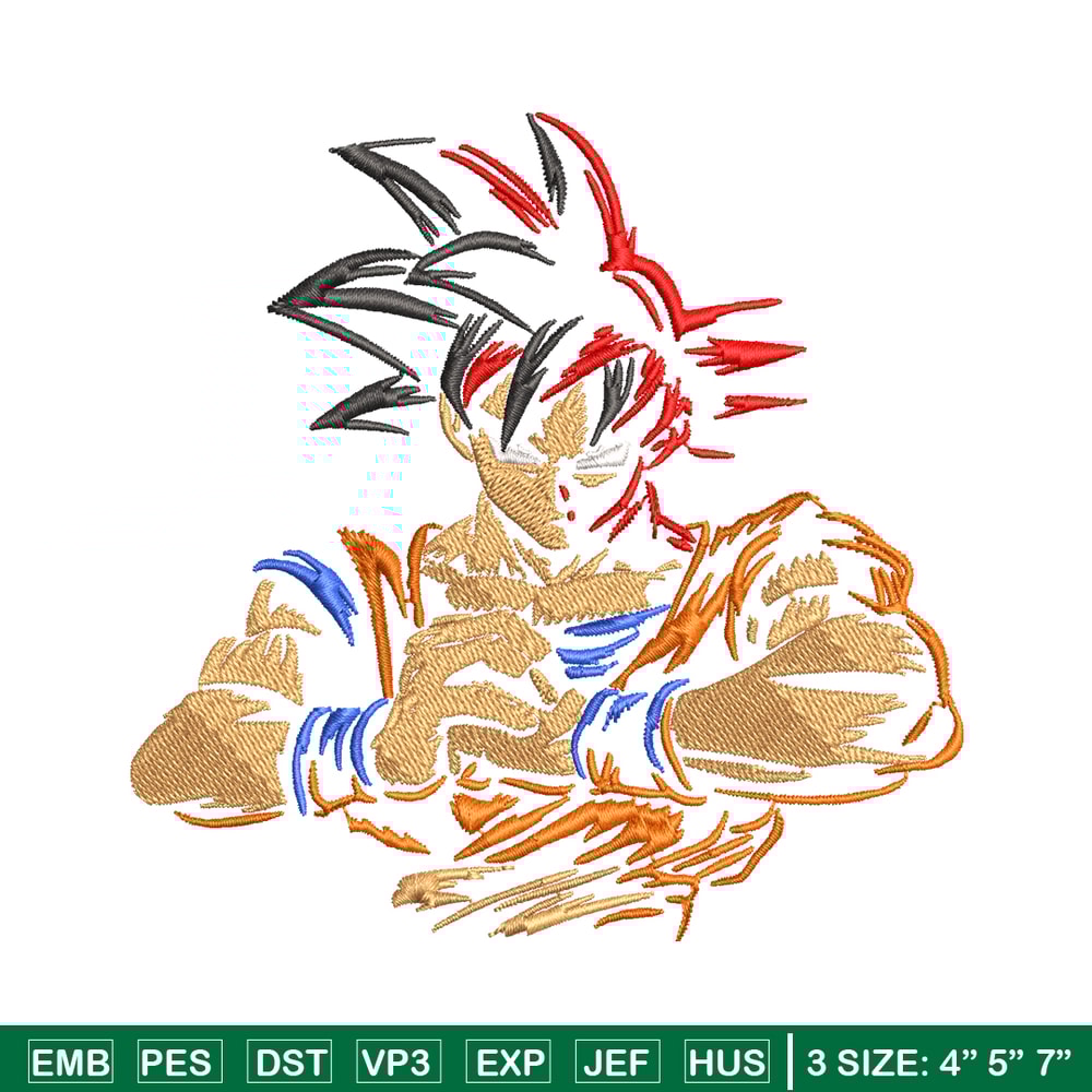 Goku embroidery design, Dragon ball embroidery, embroidery file, anime design, anime shirt, Digital download.jpg