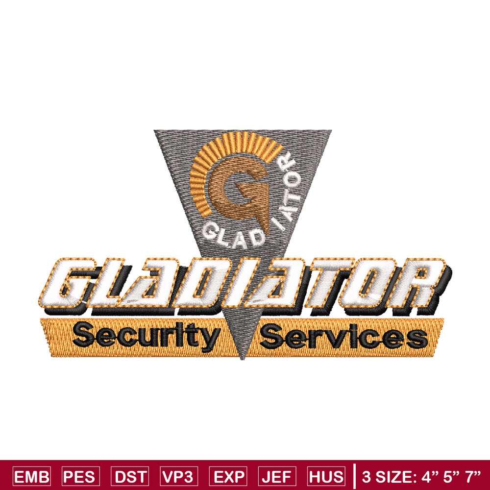 Gladiator Security Logo embroidery design, Gladiator Security embroidery, Embroidery file, logo design, Instant download.jpg