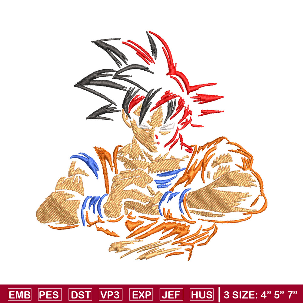 Goku embroidery design, Dragon ball embroidery, embroidery file, anime design, anime shirt, Digital download.jpg