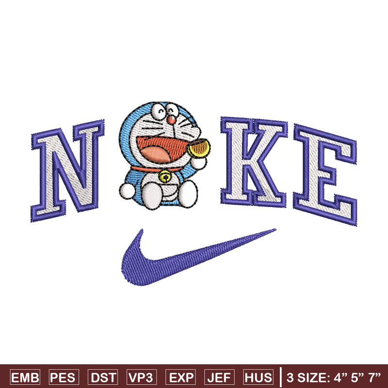 Nike doraemon embroidery design, Doraemon embroidery, Emb design, Embroidery shirt, Embroidery file, Digital download.jpg