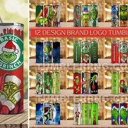 bundle 12 designs christmas tumbler design,grinch tumbler wrap, christmas tumbler png 72
