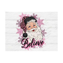 santa believe png, santa png, christmas png, santa sublimation design download,believe,christmas,leopard,pink,santa hat,