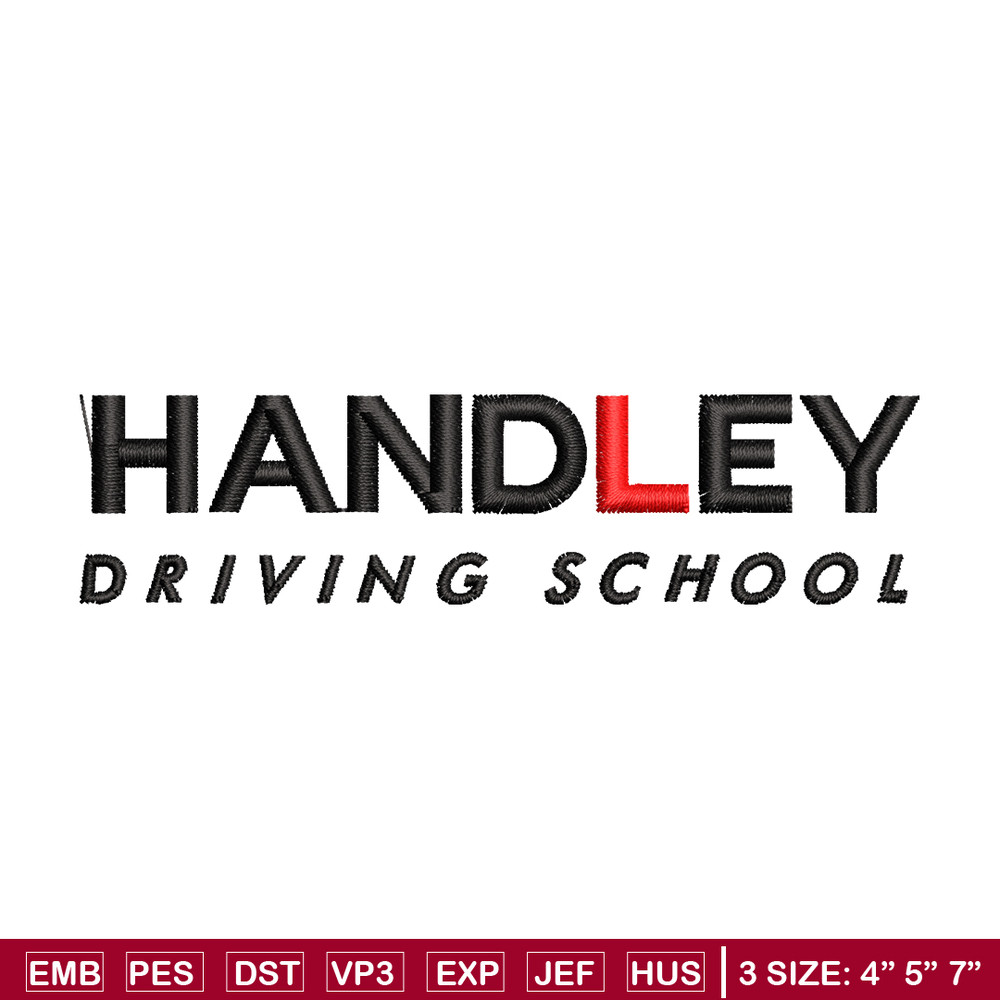 Handley Driving school logo embroidery design, logo embroidery, Embroidery file, logo design, Instant download.jpg