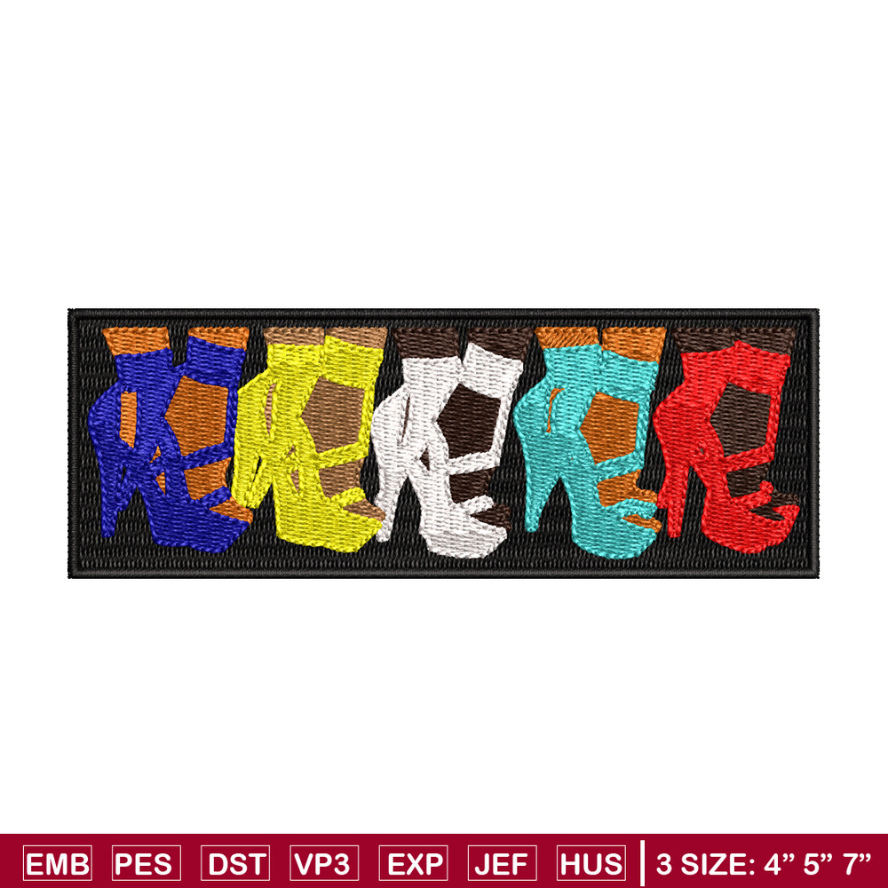 High heels color logo embroidery design, logo embroidery, logo design, Embroidery shirt, Instant download.jpg