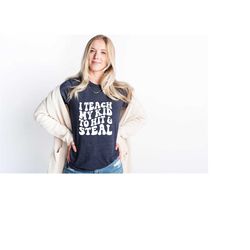 baseball mom shirt, baseball season shirt, funny baseball tee, i teach my kid to hit & steal, baseball game day tee, spo